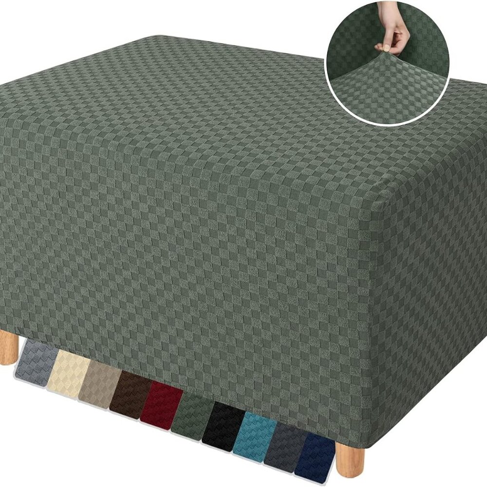 NIP! Set of (2) Stretch Ottoman Covers